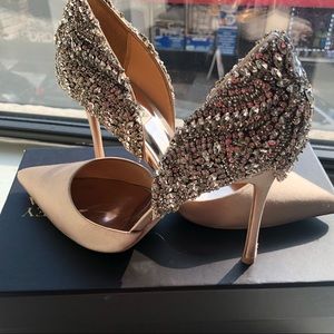 Badgley Mischka Crystal Embellished Pumps